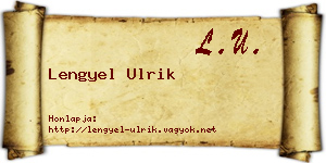 Lengyel Ulrik névjegykártya